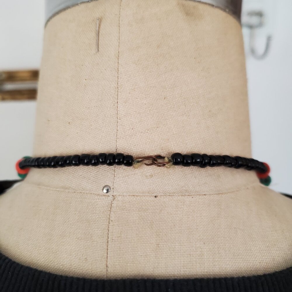 Vintage Moroccan Berber Bead and Charm Statement Necklace - Picture 4 of 7